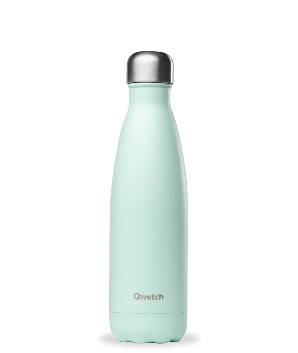 Bouteille isotherme Qwetch 500ml tropical noir